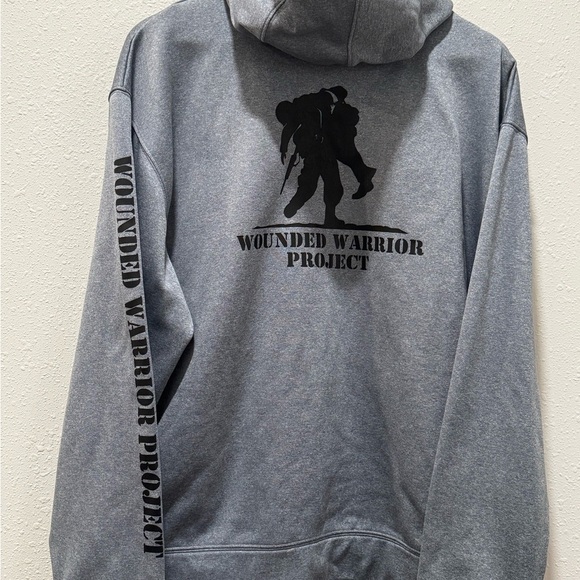 Under Armour Gray Hoodie Minimalist Logo Pullover - Picture 5 of 5